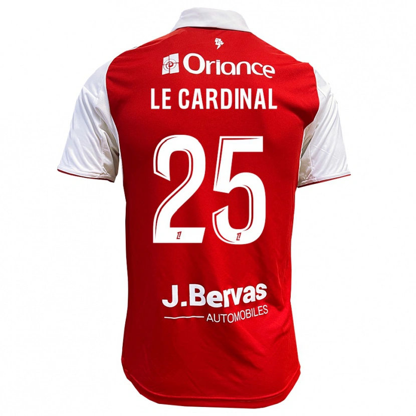Danxen Kvinnor Julien Le Cardinal #25 Röd Vit Hemmatröja Matchtröjor 2025/26 Tröjor T-Tröja