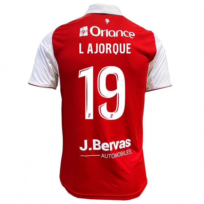 Danxen Kvinnor Ludovic Ajorque #19 Röd Vit Hemmatröja Matchtröjor 2025/26 Tröjor T-Tröja