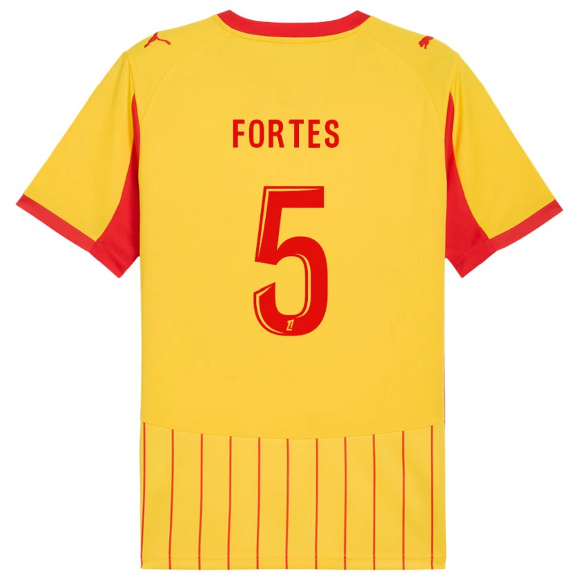 Danxen Kvinnor Steven Fortes #5 Gul Röd Hemmatröja Matchtröjor 2025/26 Tröjor T-Tröja