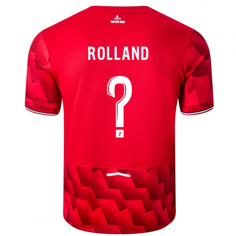 Danxen Kvinnor Baptiste Rolland #0 Röd Vit Hemmatröja Matchtröjor 2025/26 Tröjor T-Tröja