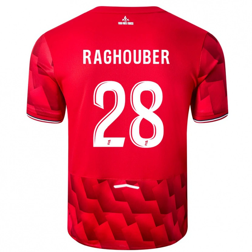 Danxen Kvinnor Ugo Raghouber #28 Röd Vit Hemmatröja Matchtröjor 2025/26 Tröjor T-Tröja