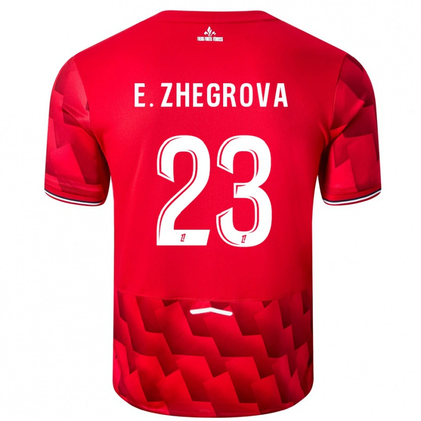 Danxen Kvinnor Edon Zhegrova #23 Röd Vit Hemmatröja Matchtröjor 2025/26 Tröjor T-Tröja