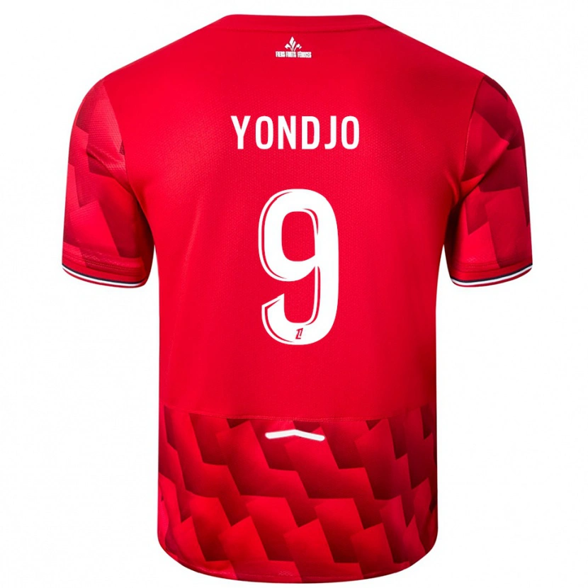 Danxen Kvinnor Angel Yondjo #9 Röd Vit Hemmatröja Matchtröjor 2025/26 Tröjor T-Tröja