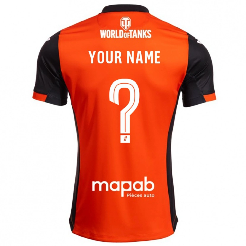 Danxen Kvinnor Ditt Namn #0 Svart Orange Hemmatröja Matchtröjor 2025/26 Tröjor T-Tröja