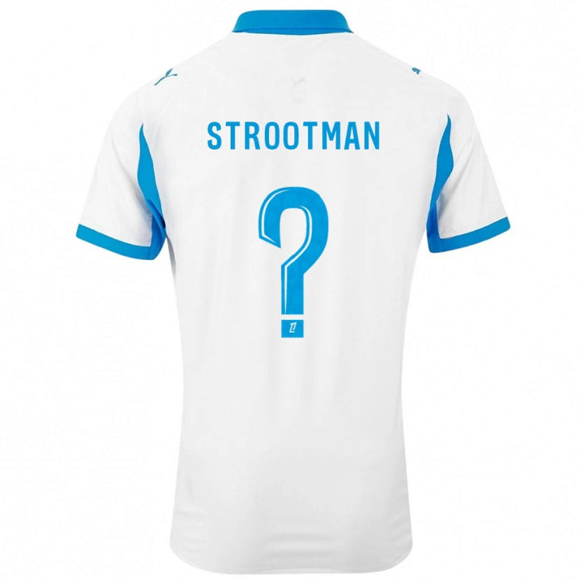Danxen Kvinnor Kevin Strootman #0 Vit Himmelsblå Hemmatröja Matchtröjor 2025/26 Tröjor T-Tröja