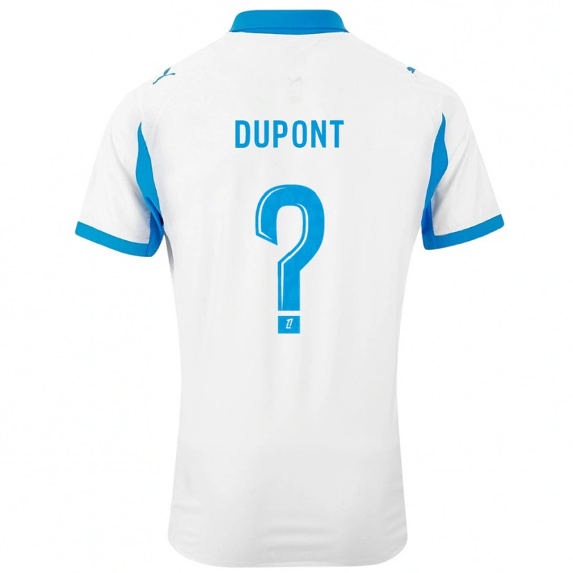 Danxen Kvinnor Hugo Dupont #0 Vit Himmelsblå Hemmatröja Matchtröjor 2025/26 Tröjor T-Tröja
