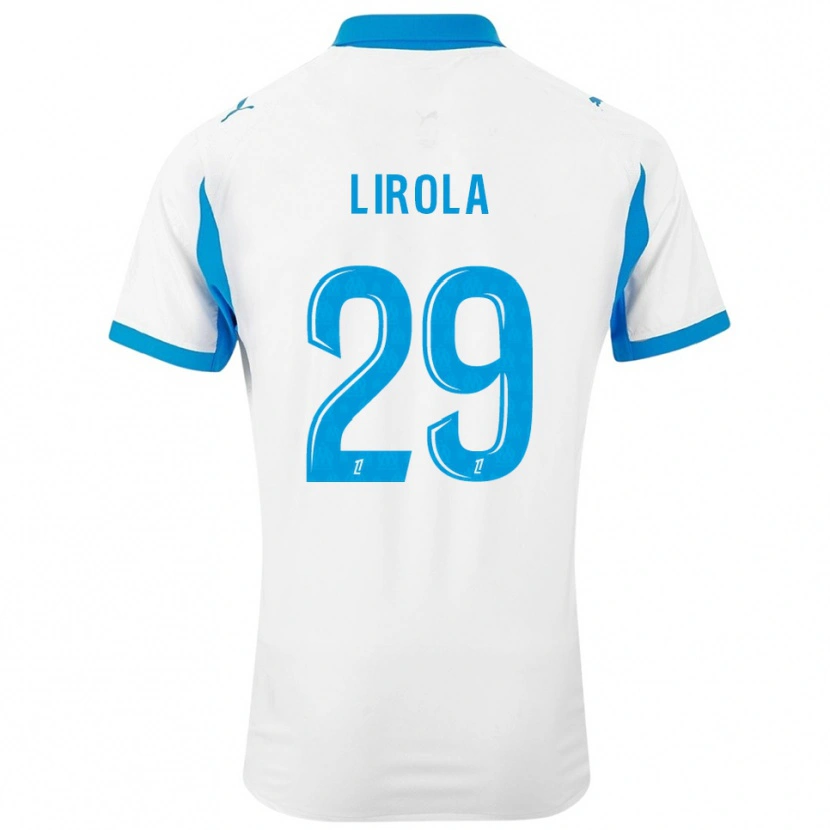 Danxen Kvinnor Pol Lirola #29 Vit Himmelsblå Hemmatröja Matchtröjor 2025/26 Tröjor T-Tröja