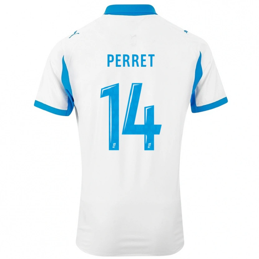 Danxen Kvinnor Jenny Perret #14 Vit Himmelsblå Hemmatröja Matchtröjor 2025/26 Tröjor T-Tröja