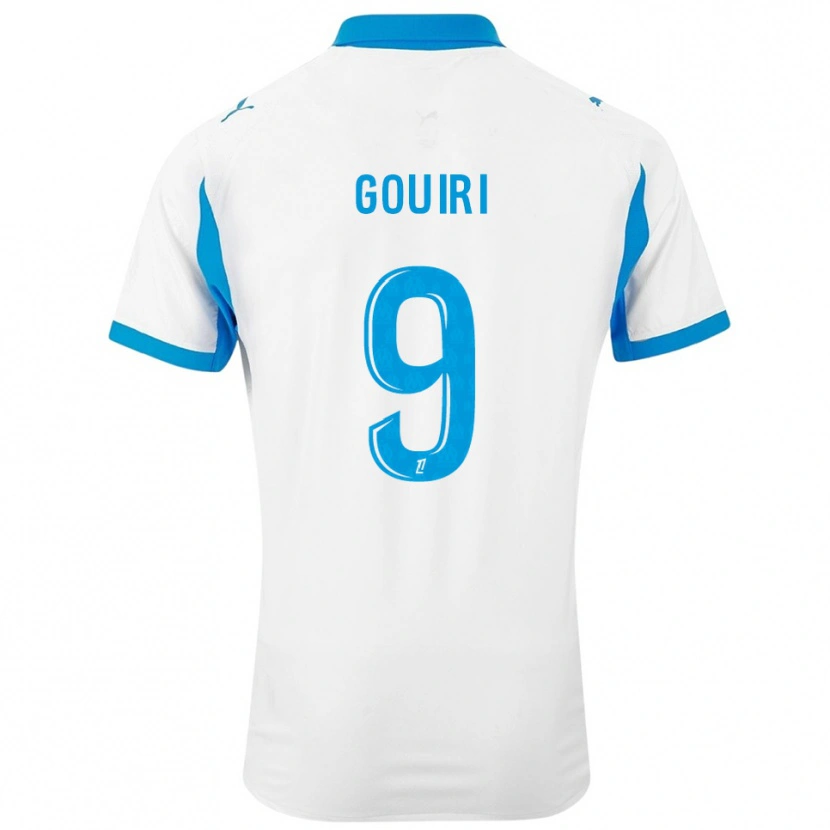 Danxen Kvinnor Amine Gouiri #9 Vit Himmelsblå Hemmatröja Matchtröjor 2025/26 Tröjor T-Tröja