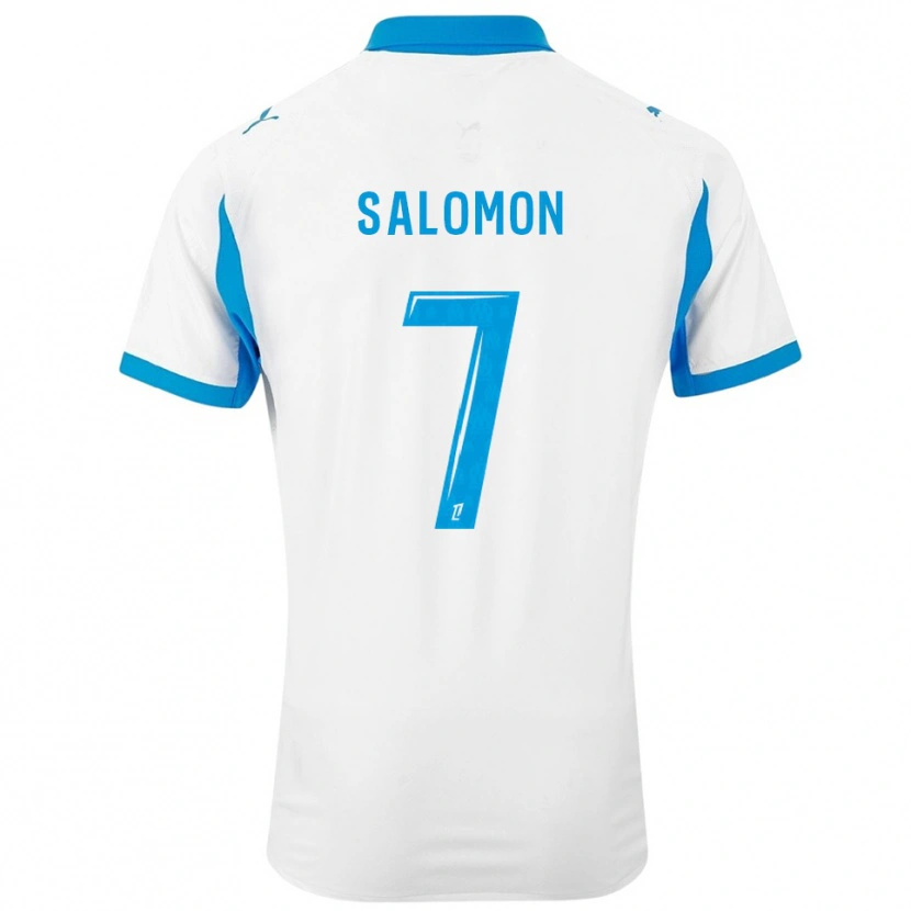 Danxen Kvinnor Maëva Salomon #7 Vit Himmelsblå Hemmatröja Matchtröjor 2025/26 Tröjor T-Tröja