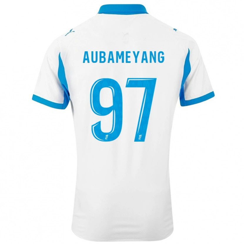 Danxen Kvinnor Pierre-Emerick Aubameyang #97 Vit Himmelsblå Hemmatröja Matchtröjor 2025/26 Tröjor T-Tröja