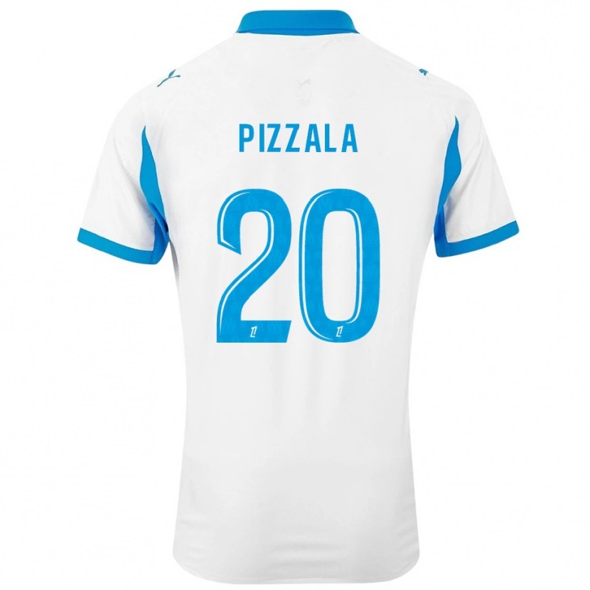 Danxen Kvinnor Caroline Pizzala #20 Vit Himmelsblå Hemmatröja Matchtröjor 2025/26 Tröjor T-Tröja
