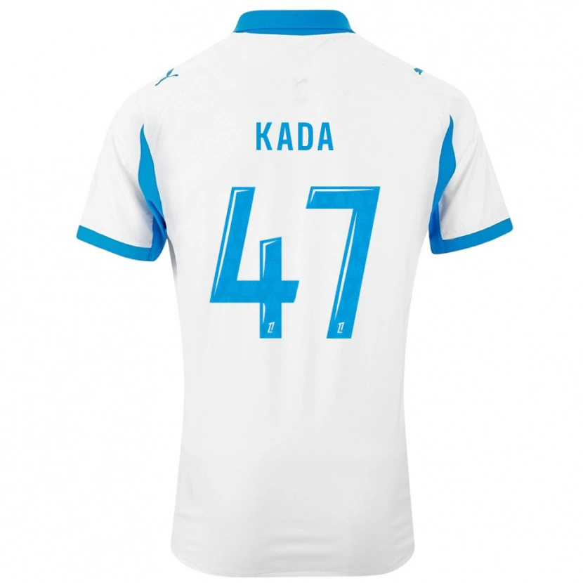Danxen Kvinnor Joakim Kada #47 Vit Himmelsblå Hemmatröja Matchtröjor 2025/26 Tröjor T-Tröja