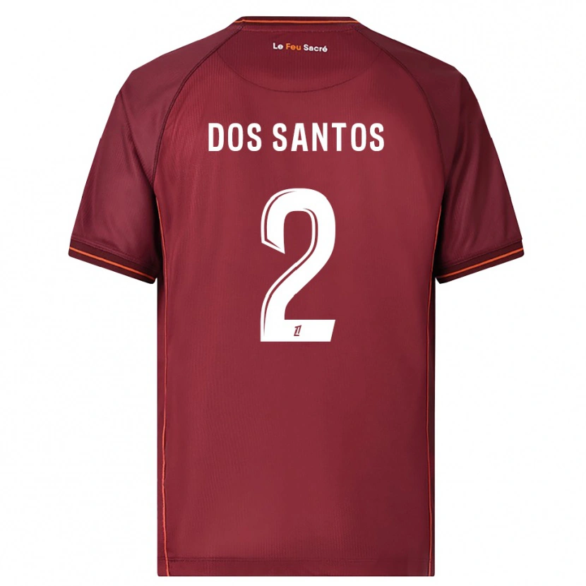 Danxen Kvinnor Tahirys Dos Santos #2 Bourgogne Vit Hemmatröja Matchtröjor 2025/26 Tröjor T-Tröja
