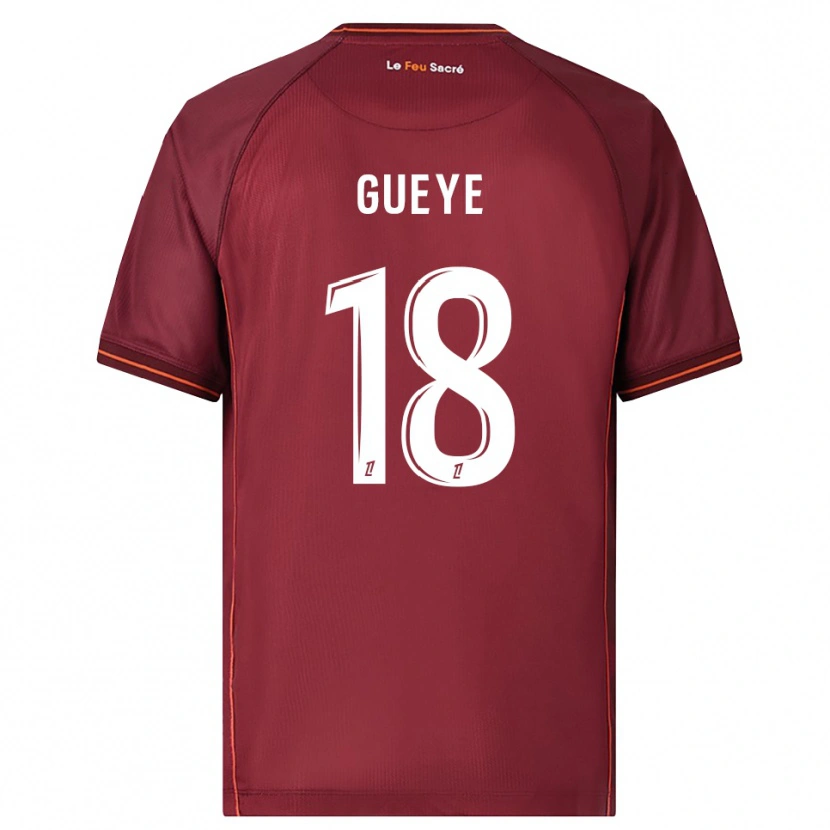 Danxen Kvinnor Idrissa Gueye #18 Bourgogne Vit Hemmatröja Matchtröjor 2025/26 Tröjor T-Tröja