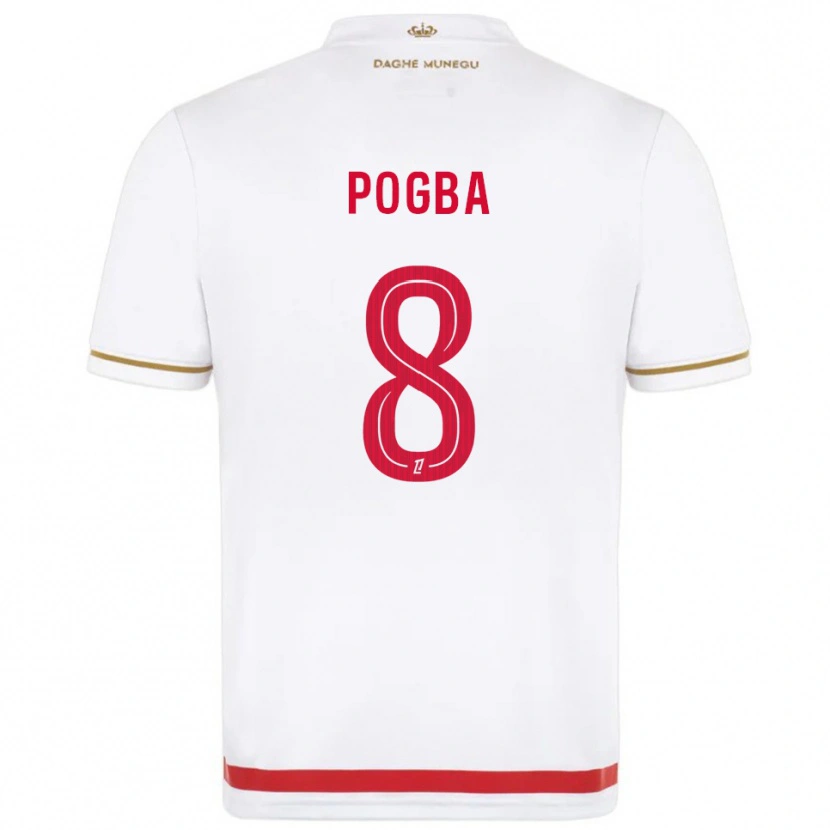 Danxen Kvinnor Paul Pogba #8 Röd Vit Hemmatröja Matchtröjor 2025/26 Tröjor T-Tröja