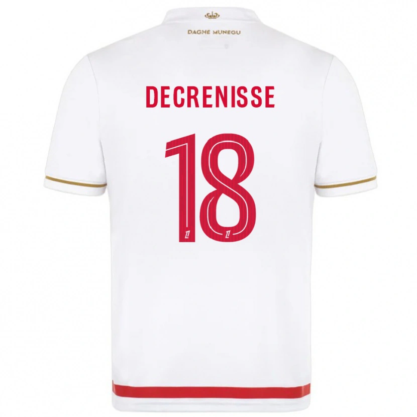 Danxen Kvinnor Axel Decrenisse #18 Röd Vit Hemmatröja Matchtröjor 2025/26 Tröjor T-Tröja