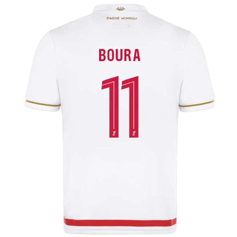 Danxen Kvinnor Amal Boura #11 Röd Vit Hemmatröja Matchtröjor 2025/26 Tröjor T-Tröja