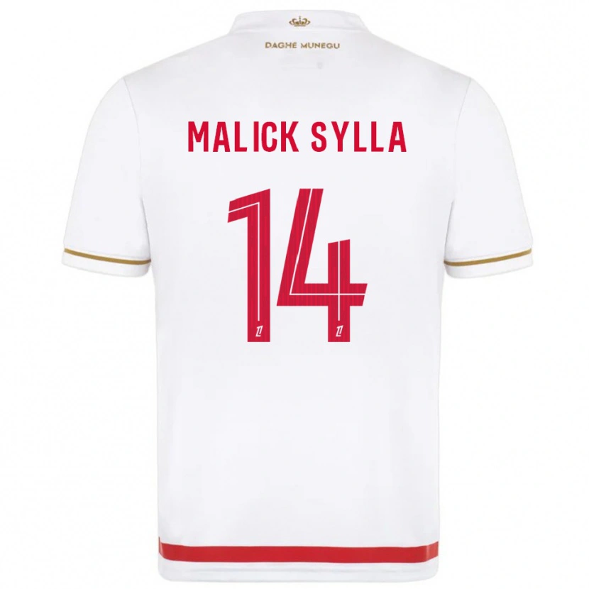Danxen Kvinnor Malick Sylla #14 Röd Vit Hemmatröja Matchtröjor 2025/26 Tröjor T-Tröja