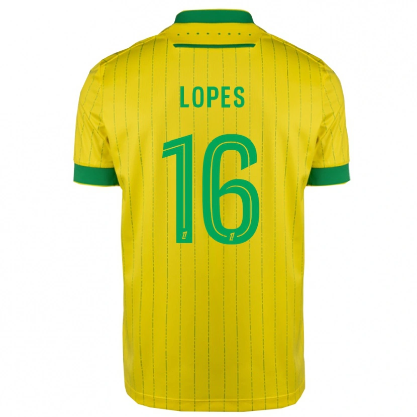 Danxen Kvinnor Anthony Lopes #16 Gul Grön Hemmatröja Matchtröjor 2025/26 Tröjor T-Tröja