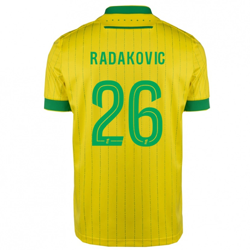 Danxen Kvinnor Uros Radakovic #26 Gul Grön Hemmatröja Matchtröjor 2025/26 Tröjor T-Tröja