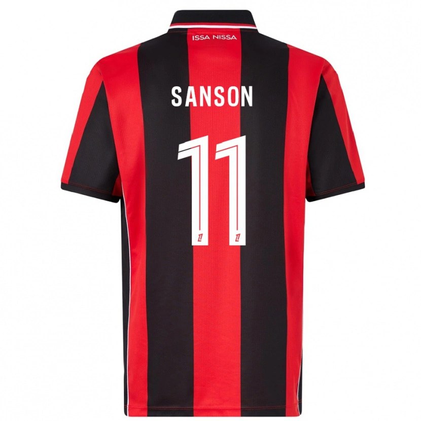 Danxen Kvinnor Morgan Sanson #11 Röd Svart Hemmatröja Matchtröjor 2025/26 Tröjor T-Tröja