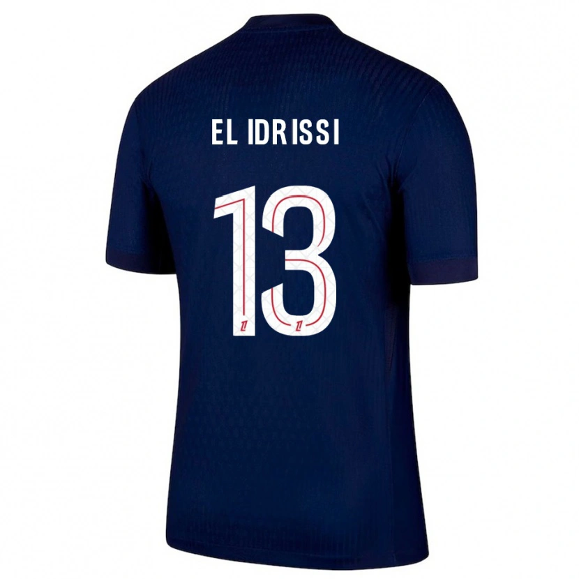 Danxen Kvinnor Mohamed-Amine El Idrissi #13 Marinblå Röd Hemmatröja Matchtröjor 2025/26 Tröjor T-Tröja