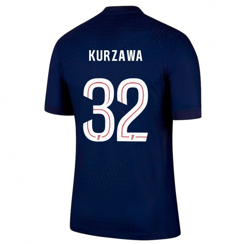 Danxen Kvinnor Layvin Kurzawa #32 Marinblå Röd Hemmatröja Matchtröjor 2025/26 Tröjor T-Tröja