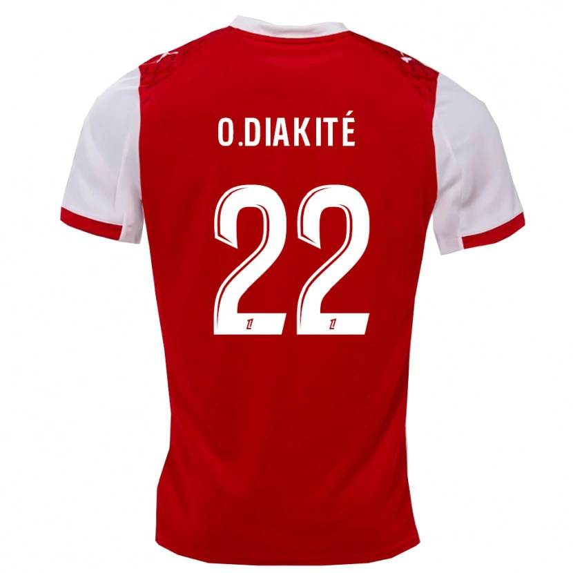 Danxen Kvinnor Oumar Diakité #22 Röd Vit Hemmatröja Matchtröjor 2025/26 Tröjor T-Tröja