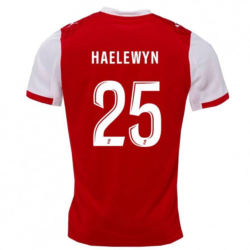 Danxen Kvinnor Marion Haelewyn #25 Röd Vit Hemmatröja Matchtröjor 2025/26 Tröjor T-Tröja