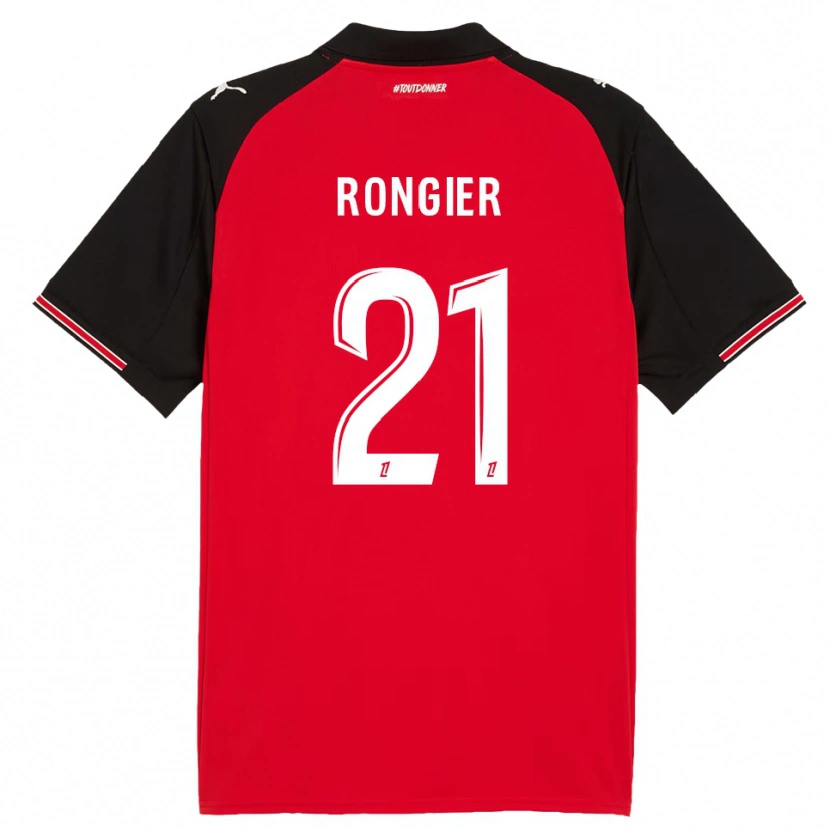 Danxen Kvinnor Valentin Rongier #21 Röd Svart Hemmatröja Matchtröjor 2025/26 Tröjor T-Tröja