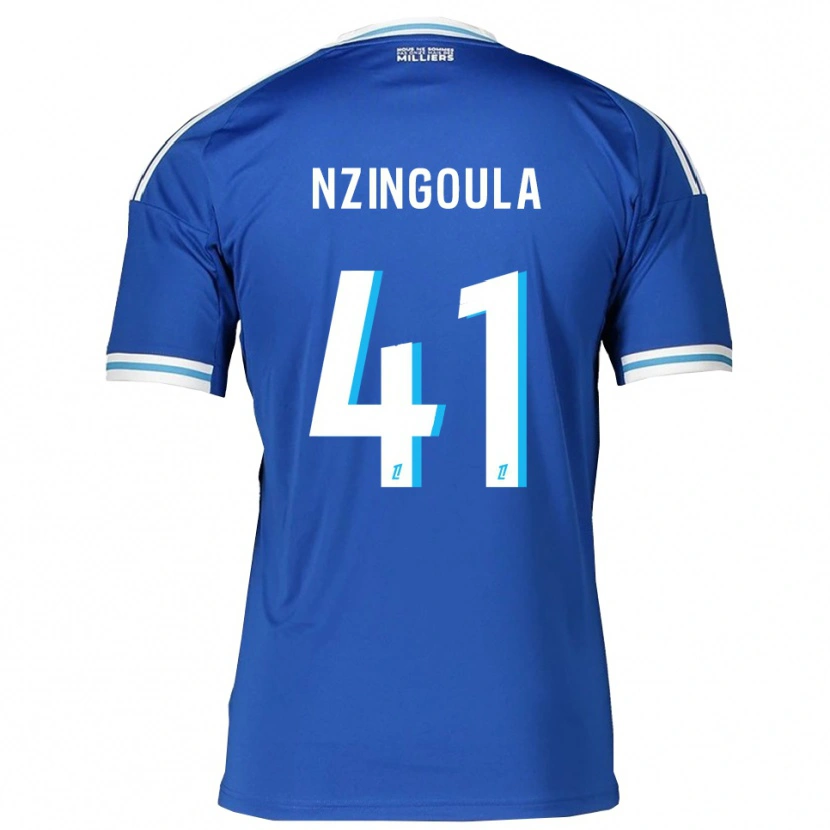 Danxen Kvinnor Rabby Nzingoula #41 Blå Vit Hemmatröja Matchtröjor 2025/26 Tröjor T-Tröja