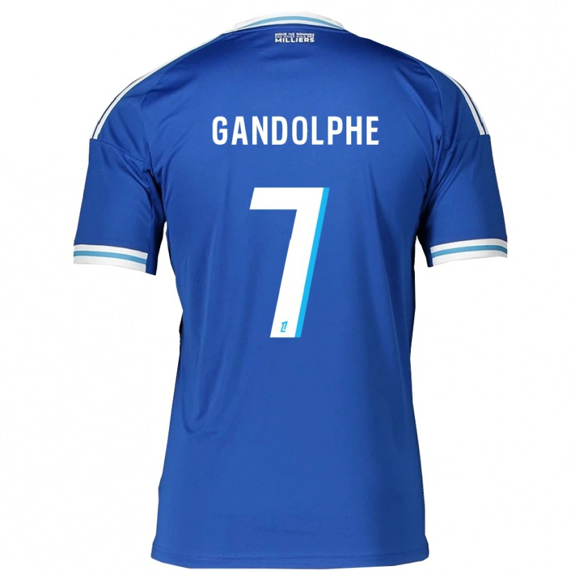 Danxen Kvinnor Adrien Gandolphe #7 Blå Vit Hemmatröja Matchtröjor 2025/26 Tröjor T-Tröja