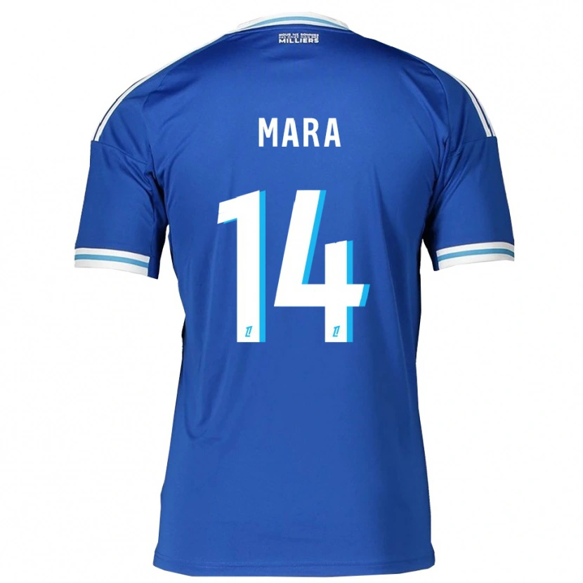 Danxen Kvinnor Sékou Mara #14 Blå Vit Hemmatröja Matchtröjor 2025/26 Tröjor T-Tröja