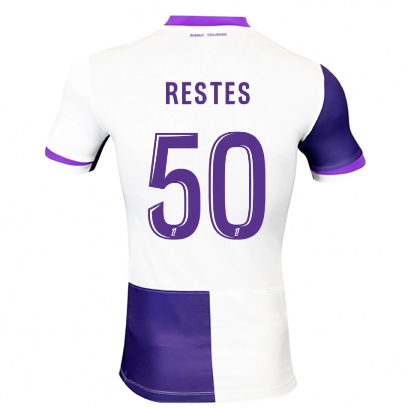 Danxen Kvinnor Guillaume Restes #50 Lila Vit Hemmatröja Matchtröjor 2025/26 Tröjor T-Tröja