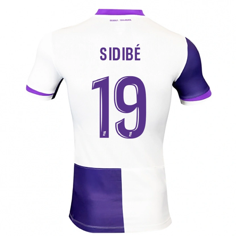 Danxen Kvinnor Djibril Sidibé #19 Lila Vit Hemmatröja Matchtröjor 2025/26 Tröjor T-Tröja