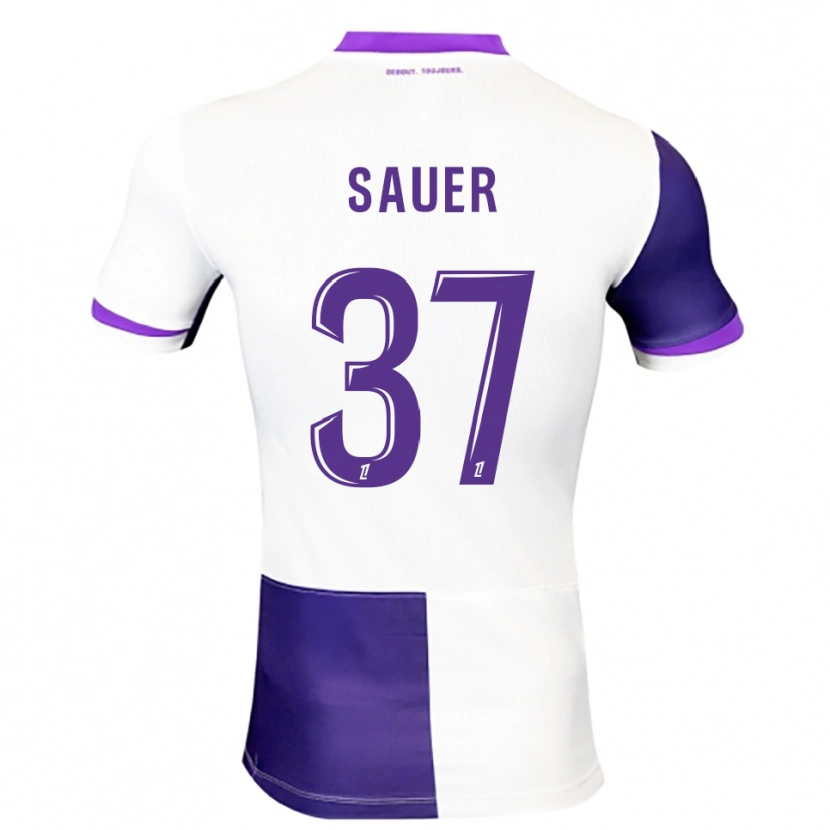 Danxen Kvinnor Mario Sauer #37 Lila Vit Hemmatröja Matchtröjor 2025/26 Tröjor T-Tröja