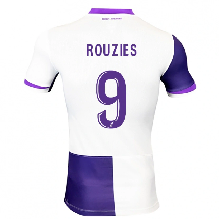 Danxen Kvinnor Manon Rouzies #9 Lila Vit Hemmatröja Matchtröjor 2025/26 Tröjor T-Tröja