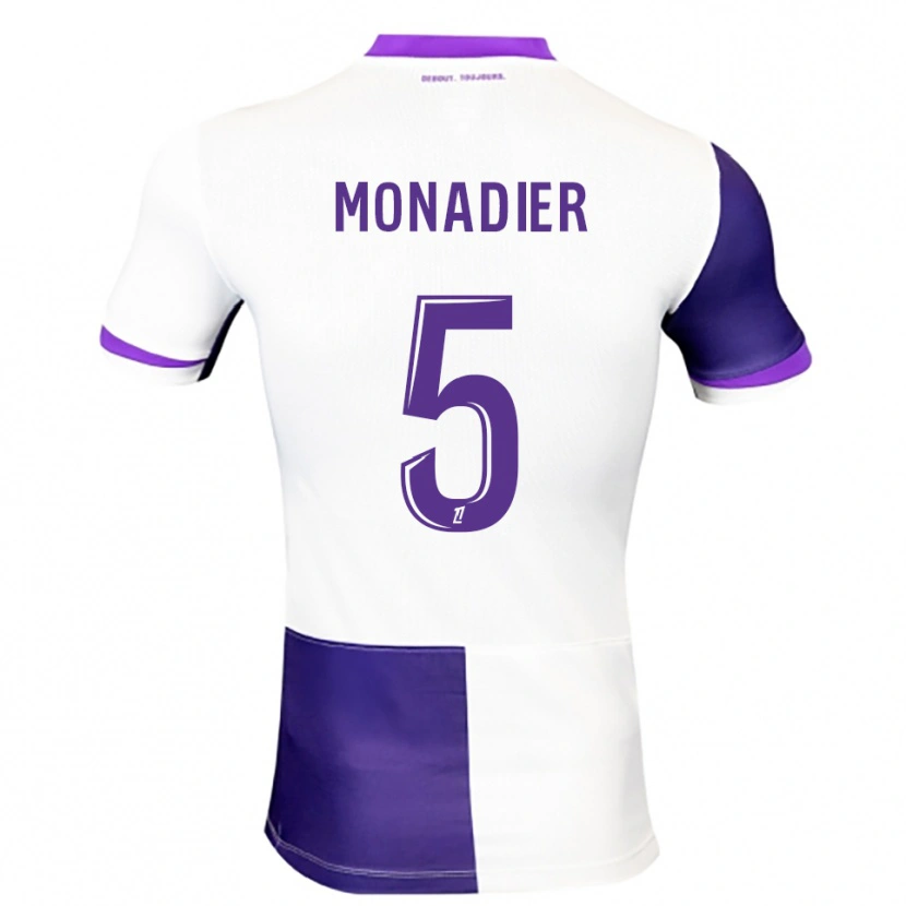 Danxen Kvinnor Pauline Monadier #5 Lila Vit Hemmatröja Matchtröjor 2025/26 Tröjor T-Tröja