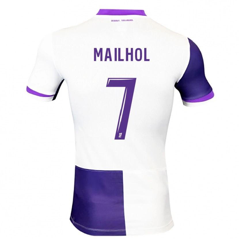 Danxen Kvinnor Luca Mailhol #7 Lila Vit Hemmatröja Matchtröjor 2025/26 Tröjor T-Tröja