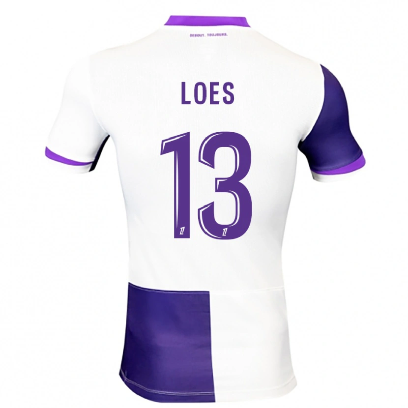 Danxen Kvinnor Wayan Loes #13 Lila Vit Hemmatröja Matchtröjor 2025/26 Tröjor T-Tröja