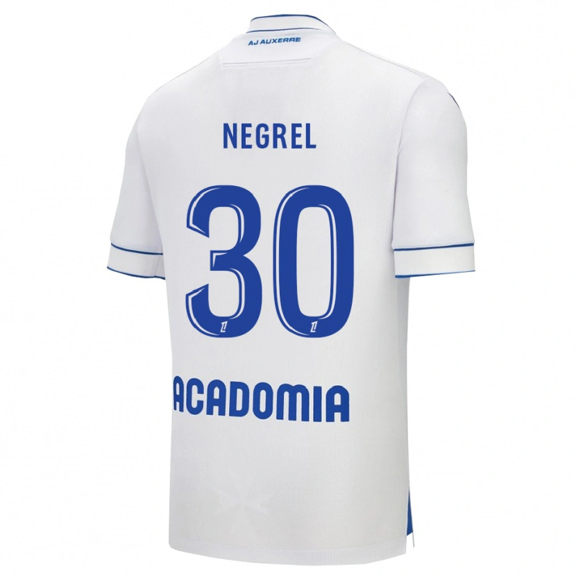 Danxen Kvinnor Tom Negrel #30 Vit Blå Hemmatröja Matchtröjor 2025/26 Tröjor T-Tröja