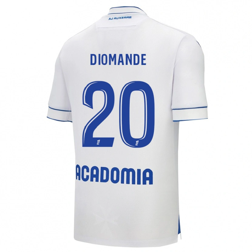 Danxen Kvinnor Sinaly Diomandé #20 Vit Blå Hemmatröja Matchtröjor 2025/26 Tröjor T-Tröja