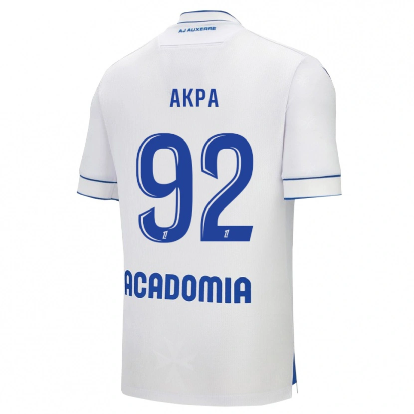 Danxen Kvinnor Clément Akpa #92 Vit Blå Hemmatröja Matchtröjor 2025/26 Tröjor T-Tröja