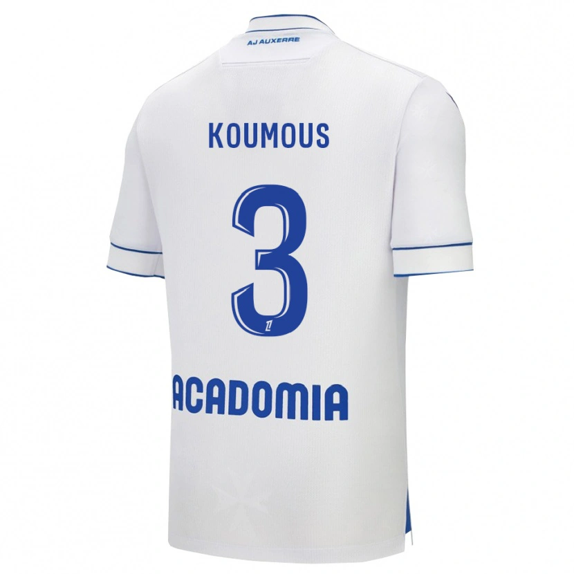 Danxen Kvinnor Ken Koumous #3 Vit Blå Hemmatröja Matchtröjor 2025/26 Tröjor T-Tröja
