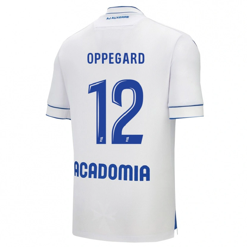 Danxen Kvinnor Fredrik Oppegård #12 Vit Blå Hemmatröja Matchtröjor 2025/26 Tröjor T-Tröja