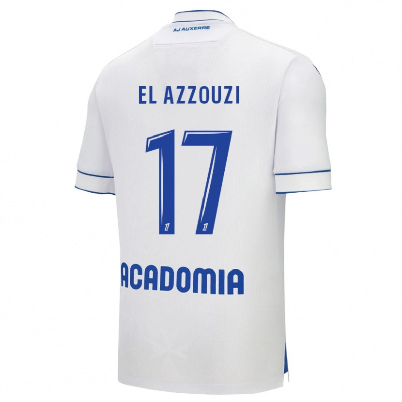 Danxen Kvinnor Oussama El Azzouzi #17 Vit Blå Hemmatröja Matchtröjor 2025/26 Tröjor T-Tröja