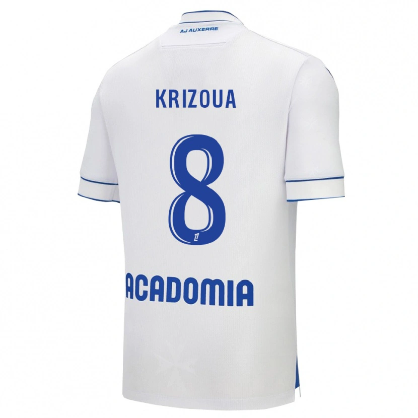 Danxen Kvinnor Alvin Krizoua #8 Vit Blå Hemmatröja Matchtröjor 2025/26 Tröjor T-Tröja