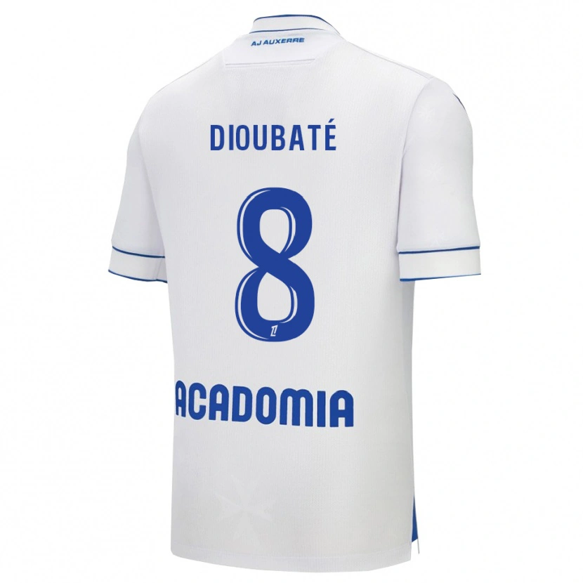 Danxen Kvinnor Lamfia Dioubaté #8 Vit Blå Hemmatröja Matchtröjor 2025/26 Tröjor T-Tröja