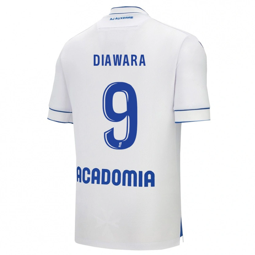 Danxen Kvinnor Tidiane Diawara #9 Vit Blå Hemmatröja Matchtröjor 2025/26 Tröjor T-Tröja